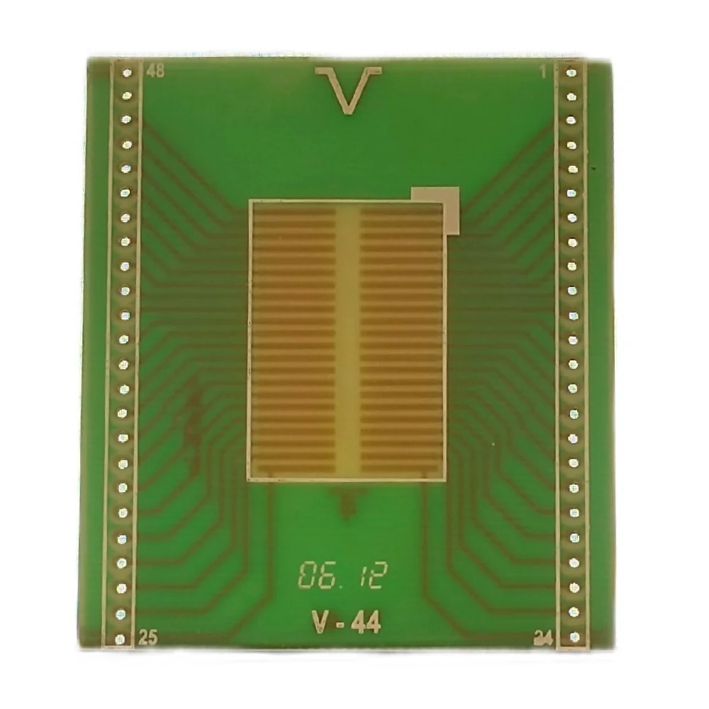 SOIC44 300mil to DIP Single-Sided 2.54mm Adapter PCB (SOIC IC Breakout Board) image 2