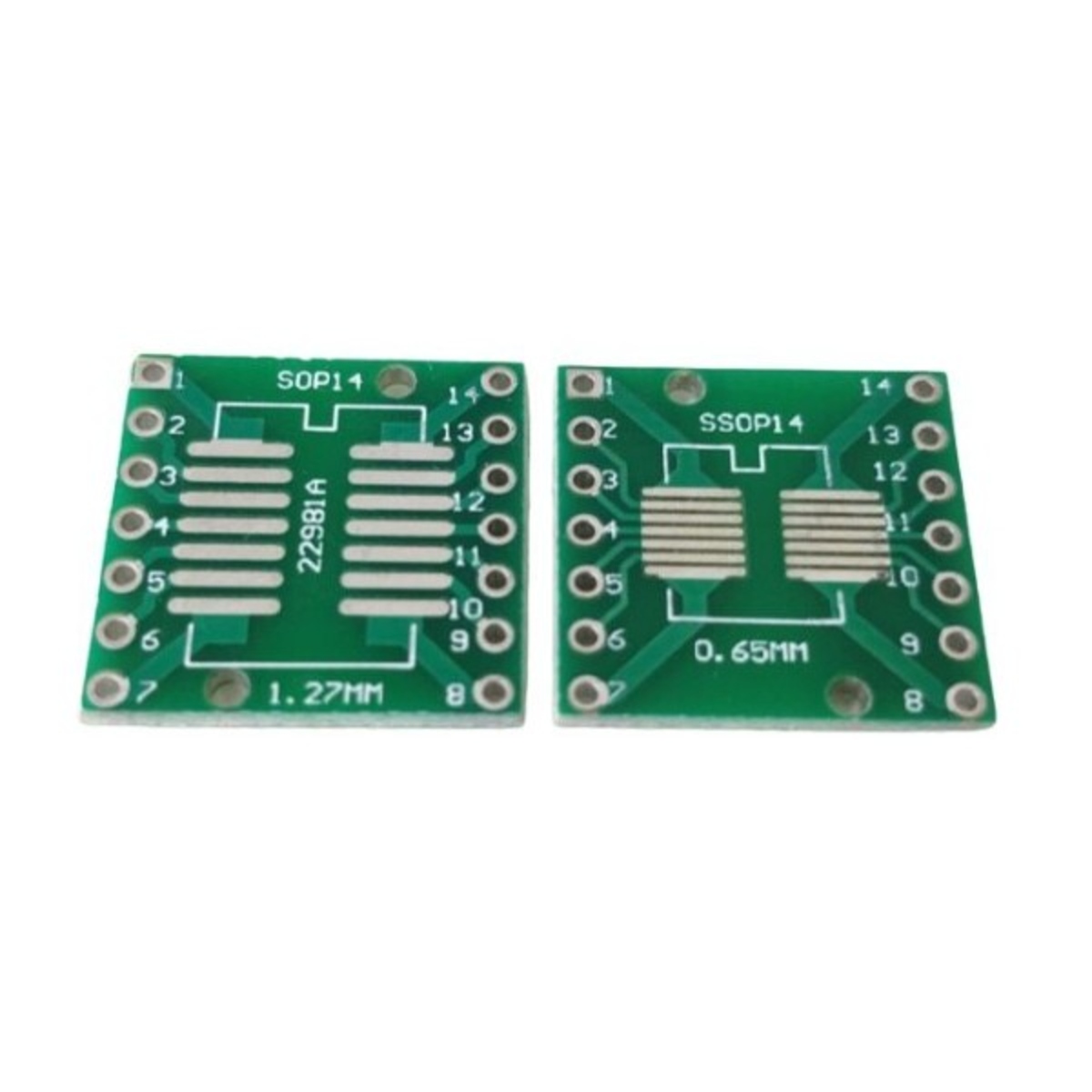 SOP14 TSSOP14 SSOP14 to DIP14 Double-Sided 2.54mm Adapter PCB (0.65mm/1.27mm Pitch IC Adapter Board) image 3