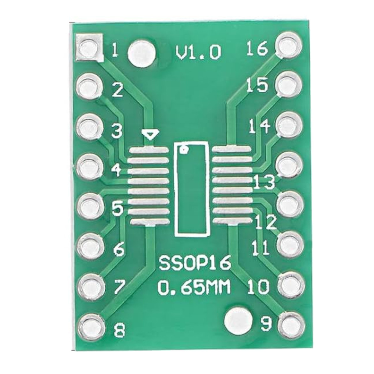 SOP16 TSSOP16 SSOP16 to DIP16 Double Side Adapter PCB 0.65mm and 1.27mm Pitch (SMD to DIP Converter Board) image 1