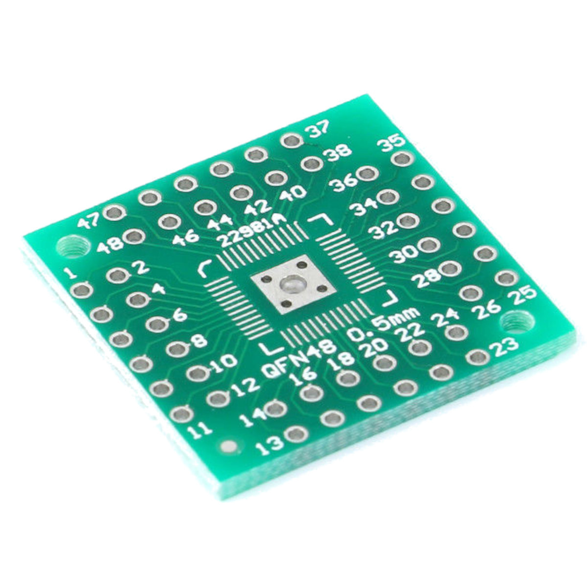 QFN48, QFN44 0.5mm to DIP Double-Sided 2.54mm Adapter PCB (QFN IC Breakout Board) image 3