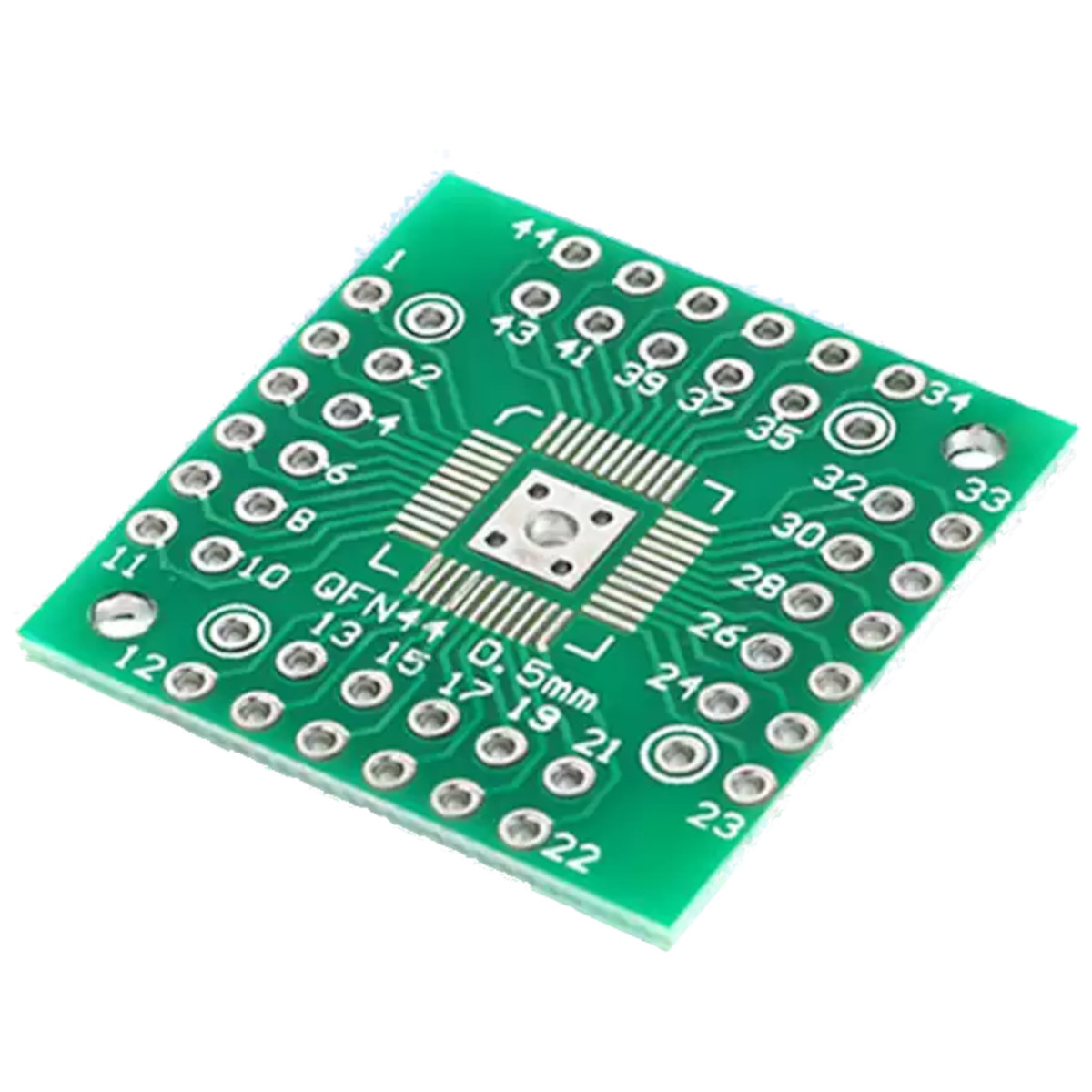 QFN48, QFN44 0.5mm to DIP Double-Sided 2.54mm Adapter PCB (QFN IC Breakout Board) image 4
