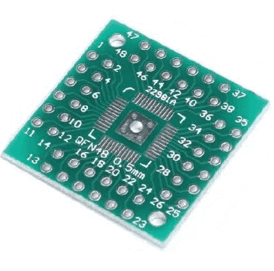 QFN48,QFN44-0.5 MM TO DIP 48,44 Double Side 2.54 MM Adapter PCB image 1