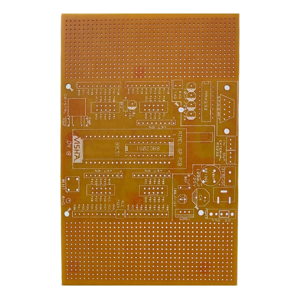 89Cxx Test Single-Sided Phenolic PCB 161 x 104mm (AT89Cxx Development & Testing Board) image 2