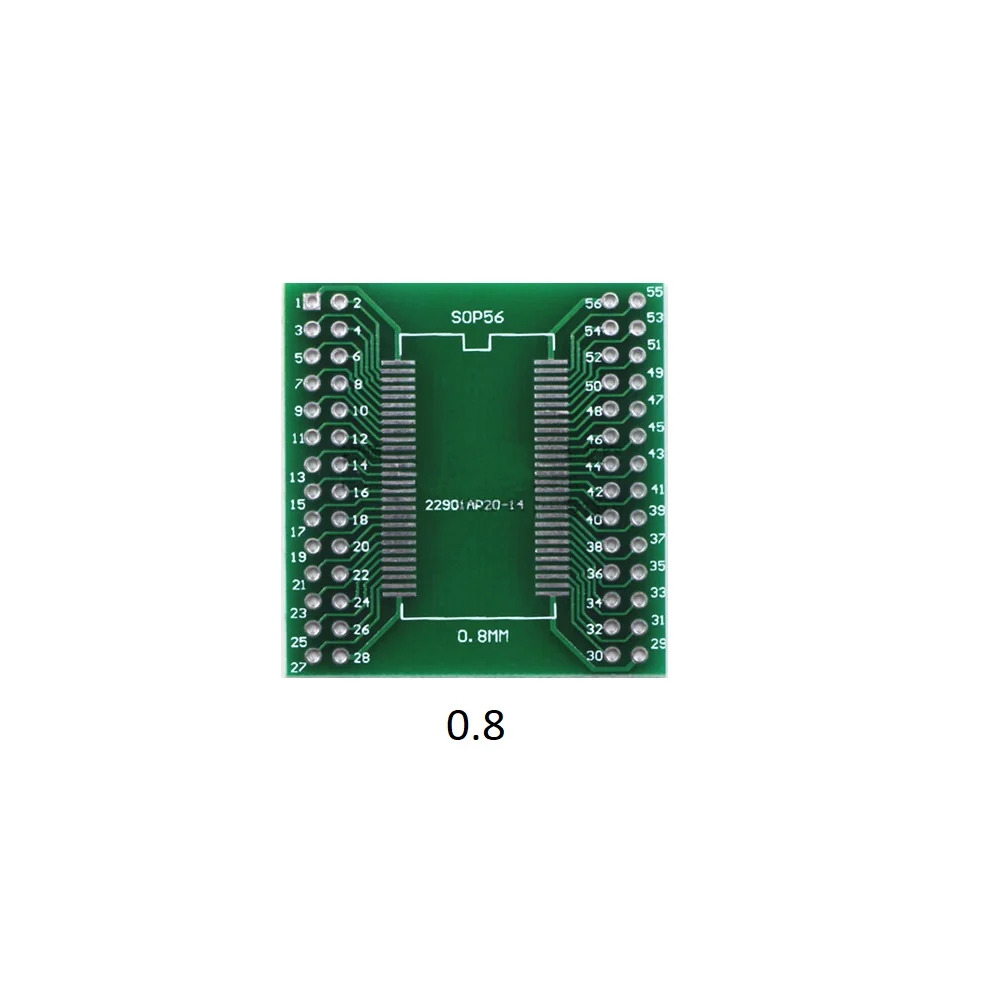 TSOPII TSSOP56 SOP56 to DIP56 Double-Sided 2.54mm Adapter PCB (0.635mm/0.8mm Pitch IC Adapter Board) image 2