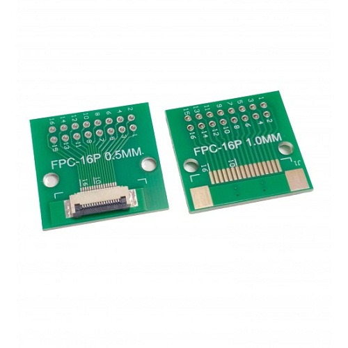 16 Pin 0.5mm FFC FPC Adapter Board with Soldered Connector (2.54mm Breakout PCB FR-4) image 2