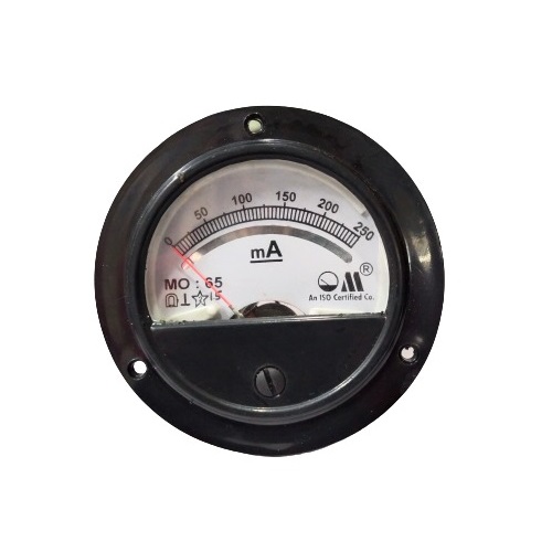 0-250mA DC MO 65 Analog Panel Meter Accuracy 1.5% (Milliammeter for DC Current Measurement Applications) image 1