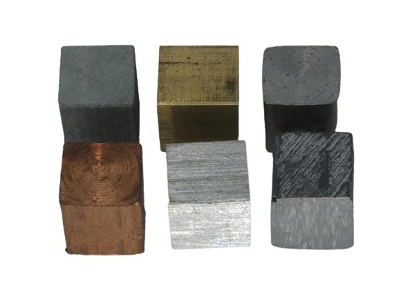 Set OF Six Diffrant Metal Cube 10X10 MM  image 1
