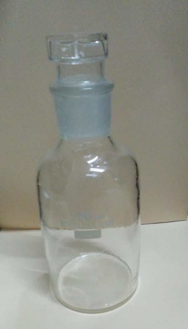 500ml Reagent Bottle Wide Mouth Borosilicate Glass image 1