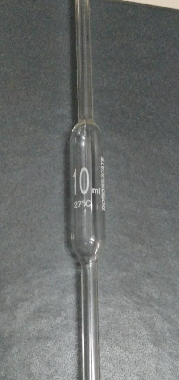 10ml Volumetric Pipettes Borosilicate Glass image 1