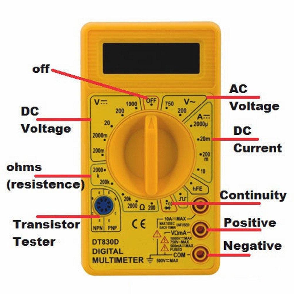 DT830D Digital Multimeter LCD Electrical Test Meter (DT830D Voltage Current Resistance Tester) image 2