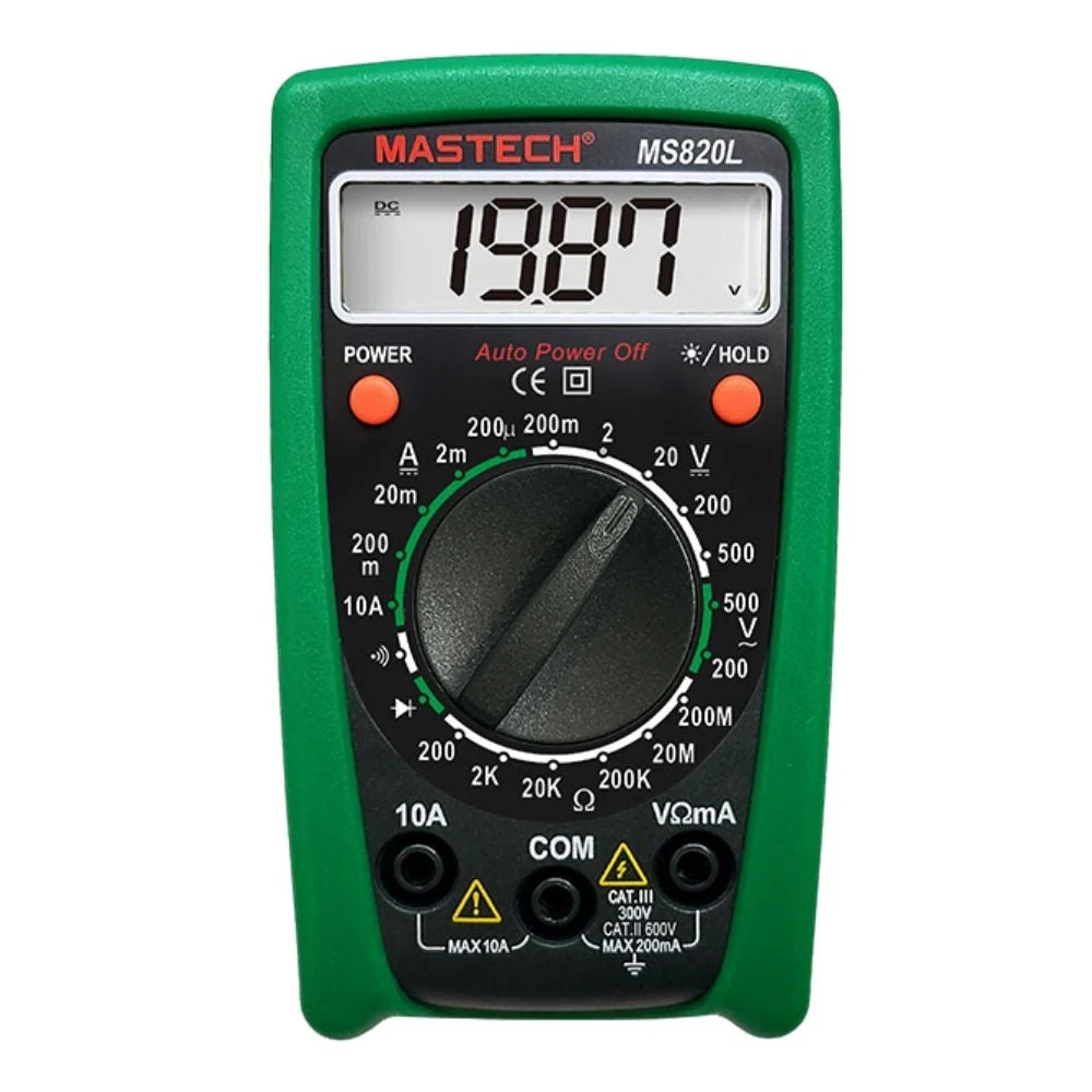 Mastech MS820L Digital Pocket Multimeter (Compact Tester / Electrical and Electronics Measurement) image 1