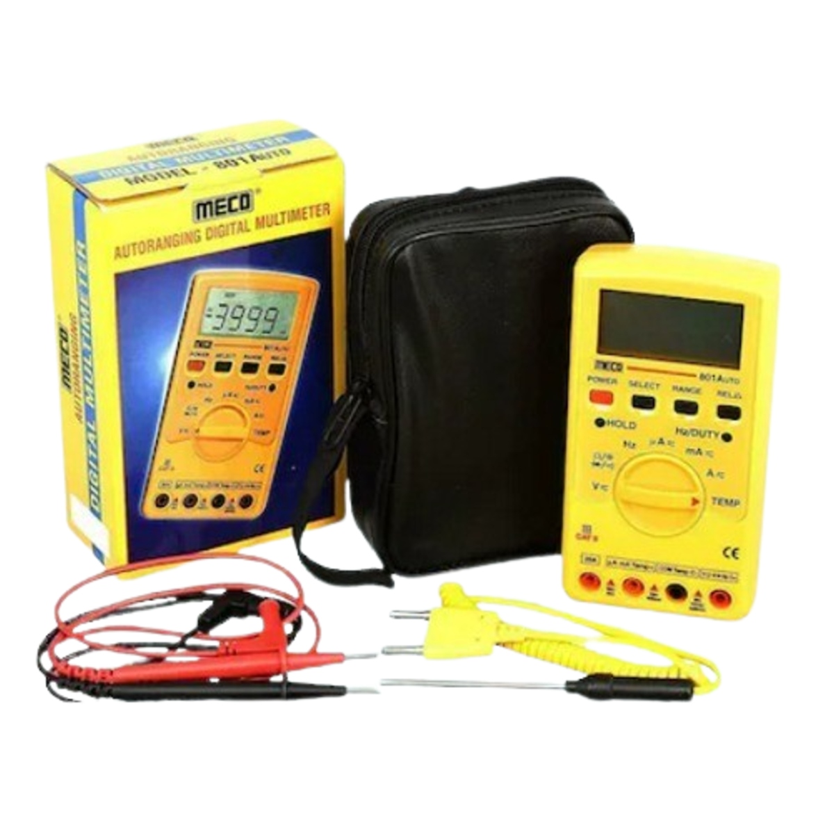 MECO 801 Auto Digital Multimeter (Temperature, Duty Cycle, CE Compliant) image 2