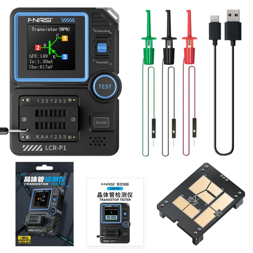 FNIRSI LCR-P1 Multifunction Transistor Capacitor Tester (LCR-P1 Component Analyzer) image 4