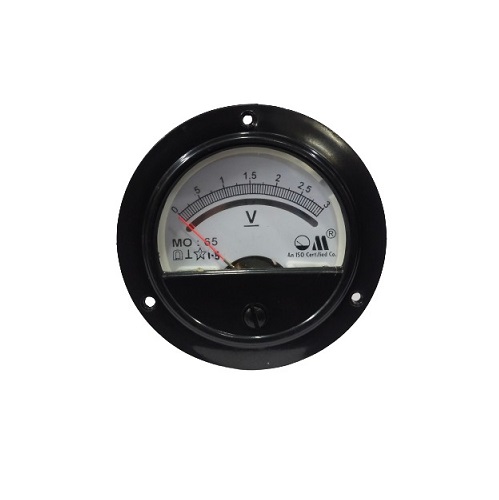0-3V DC MO 65 Analog Panel Meter Accuracy 1.5% (Voltmeter for DC Voltage Measurement Applications)