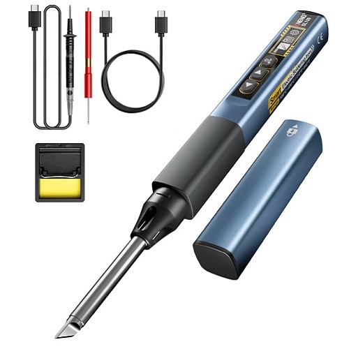 ANENG SL109 Electric Soldering Iron 75W Adjustable Temperature 100C to 450C Type-C Fast Charging Portable OLED Display Lightweight Repair Tool (Portable Digital Soldering Iron PD QC Fast Charging) image 2