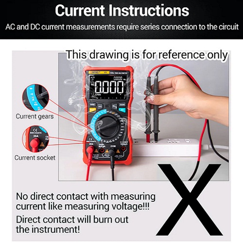 ANENG 682 Rechargeable Digital Multimeter with Large Touch Screen and Anti-Burn Technology (Smart True Digital Multimeter with Rechargeable Battery) image 4