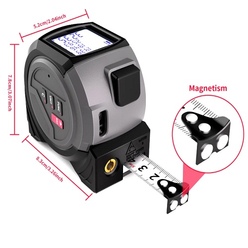 Laser Meter Tape CJY007 3 in 1 with Waterproof and Drop-resistant (Laser Distance Meter Steel Tape Measure Cross Line Laser) image 2