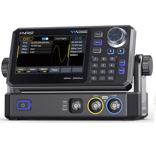 FNIRSI TSG6020 2CH 200MSa/s Function Signal Generator (Dual Channel 60MHz Arbitrary Waveform Generator with Touchscreen) image 2