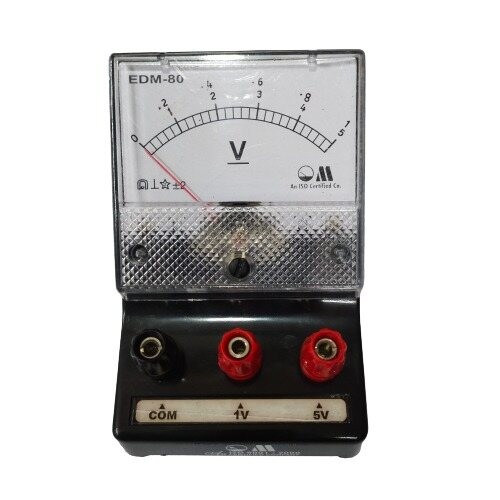 1v-5v DC EDM80-1.5 % Accu Dual Range Analog meter With Stand image 1