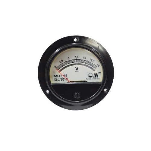 0-15V DC MO 65 Analog Panel Meter Accuracy 1.5% (Voltmeter for DC Voltage Measurement Applications)