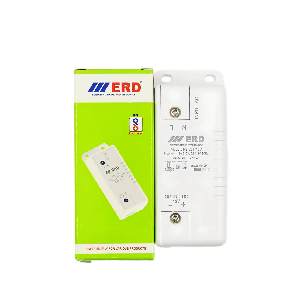ERD Power Supply PS20T 12V DC 2A Regulated Adapter Power Supply (PS20T Power Supply) image 1