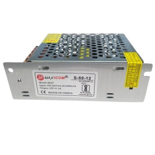 MAXICOM 12V 5A DC Switching Power Supply M227 (60W SMPS Adapter) image 1