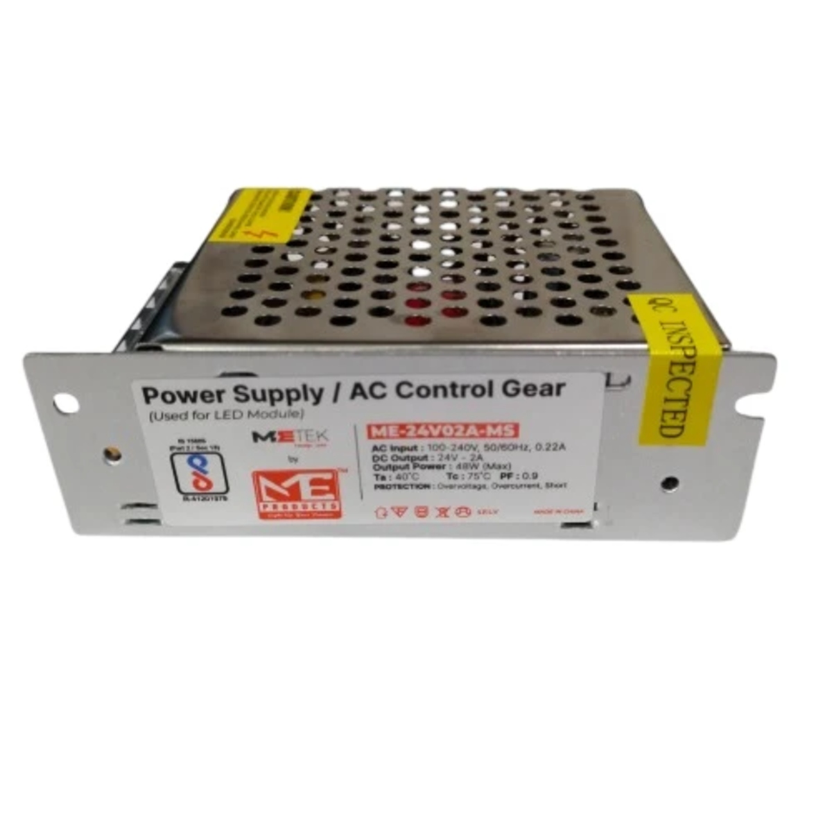 METEK ME-24V02A-MS 24V 2A SMPS 48W DC Metal Power Supply (Industrial Switching Power Supply) image 1
