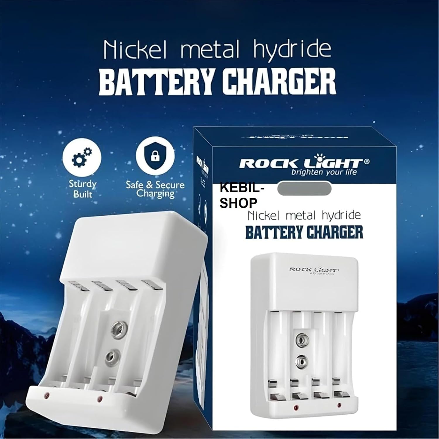 RL-C5 Battery Charger for AA AAA and 9V Batteries (Universal Battery Charger, Rechargeable Battery Charger) image 3