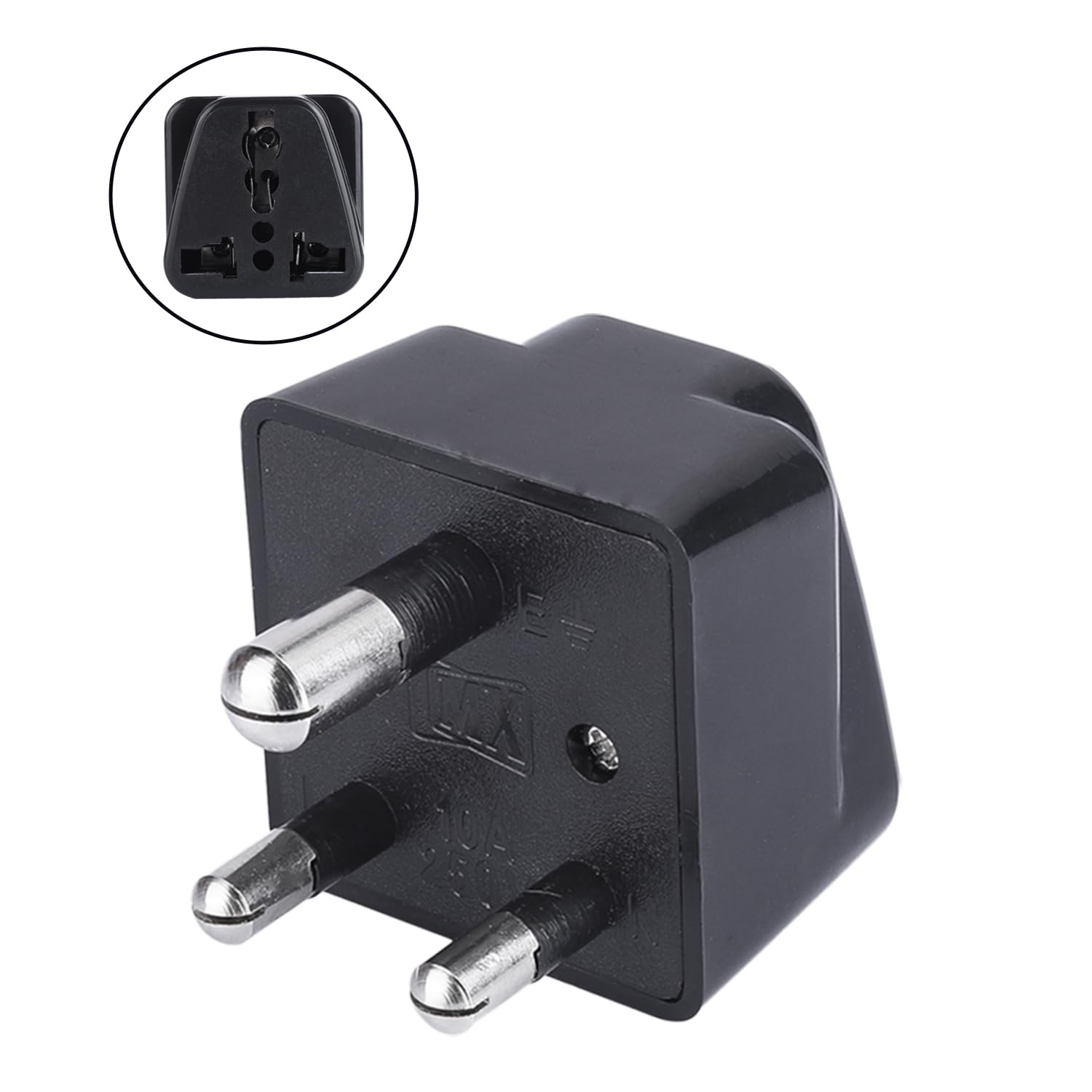 MX864 Universal Conversion Plug 3-Pin 5A 250V (India and South Africa Travel Adapter Plug) image 3