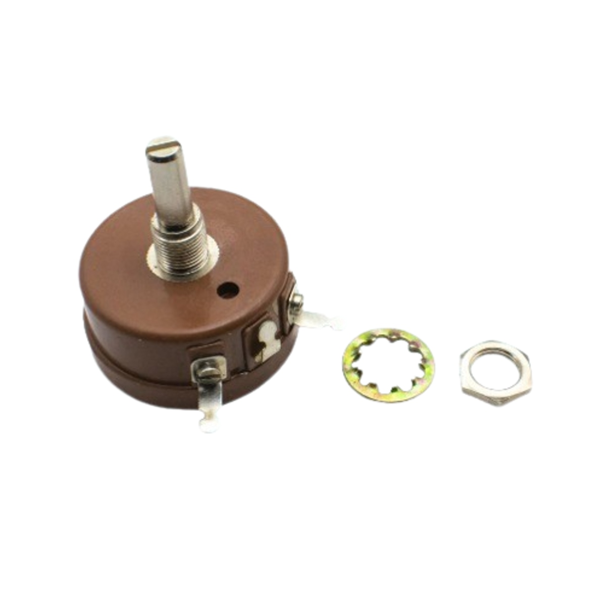 Pankaj 10 Ohm 3 Watt Wire Wound Potentiometer R.W-3 25mm Shaft (Variable Resistor) image 1