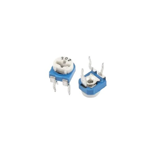 2K Ohm Variable Resistor Horizontal Metal Preset (Single Turn Trimmer Potentiometer for Circuit Calibration Applications) image 4
