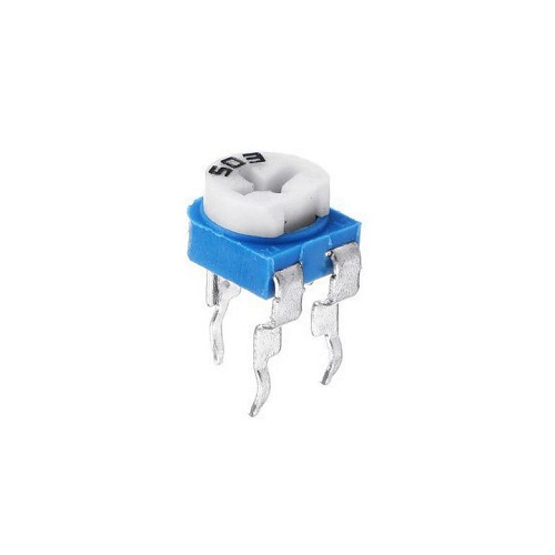 50K Ohm Variable Resistor Horizontal Metal Preset (Single Turn Trimmer Potentiometer for Circuit Calibration Applications) image 3