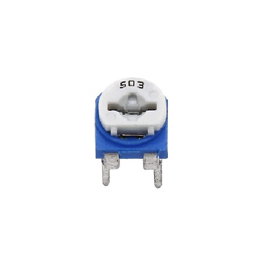 50K Ohm Variable Resistor Horizontal Metal Preset (Single Turn Trimmer Potentiometer for Circuit Calibration Applications) image 1