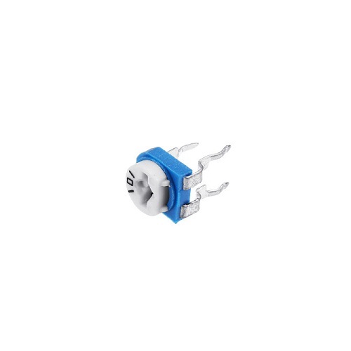 100 Ohm Variable Resistor Horizontal Metal Preset (Single Turn Trimmer Potentiometer for Circuit Calibration Applications) image 1