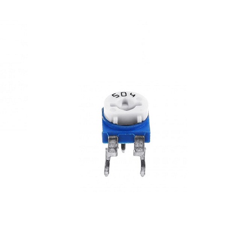 500K Ohm Variable Resistor Horizontal Metal Preset (Single Turn Trimmer Potentiometer for Circuit Calibration Applications) image 1