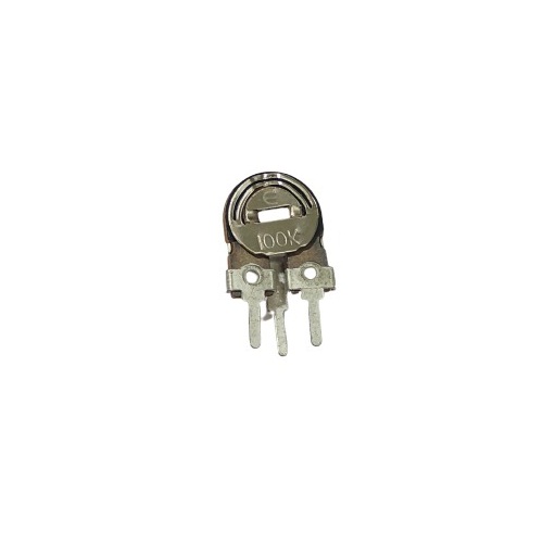 100K Ohm Variable Resistor Vertical Metal Preset Small (Single Turn Trimmer Potentiometer for Circuit Calibration Applications) image 1