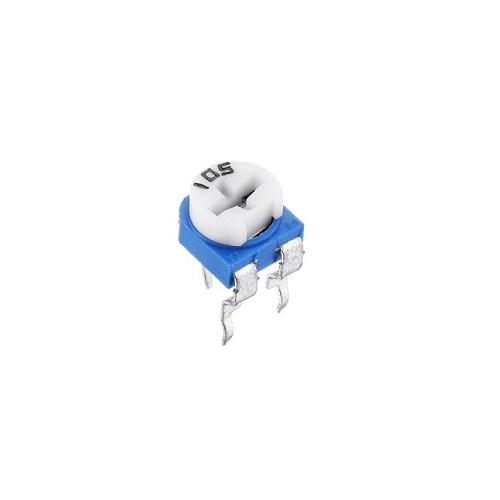 1M Ohm Variable Resistor Horizontal Metal Preset (Single Turn Trimmer Potentiometer for Circuit Calibration Applications) image 1