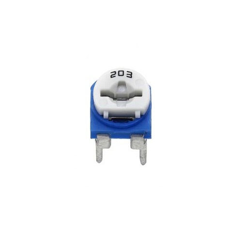 20K Ohm Variable Resistor Horizontal Metal Preset (Single Turn Trimmer Potentiometer for Circuit Calibration Applications) image 1