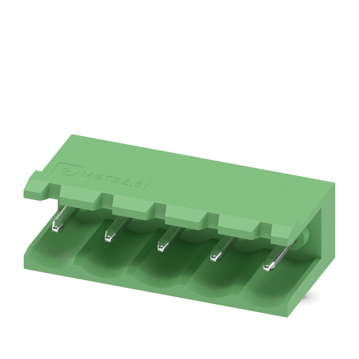 MSTB 2.5/5-G-5.08 5 Pin Right Angle Open Male Terminal Block (5.08mm PCB Header) image 1