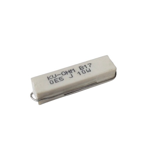 0.5E 10W 5% Axial Lead  Ceramic Encased White Wire Wound Resistors    image 1