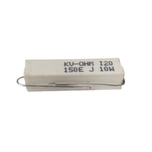 150E 10W 5% Axial Lead  Ceramic Encased White Wire Wound Resistors  image 1