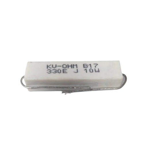 330E 10W 5% Axial Lead  Ceramic Encased White Wire Wound Resistors  image 1