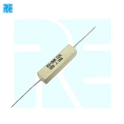 1.8E 10W 5% Axial Lead Ceramic Encased White Wire Wound Resistors image 1