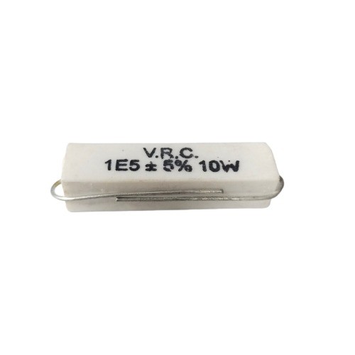 1.5E 10W 5% Axial Lead  Ceramic Encased White Wire Wound Resistors  image 1