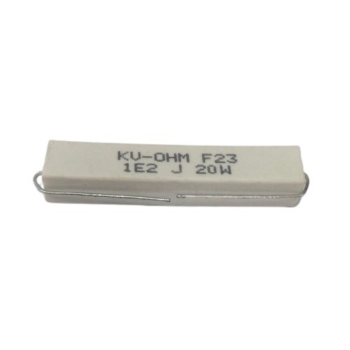 1.2E 20W 5% Axial Lead Ceramic Encased White Wire Wound Resistors image 1