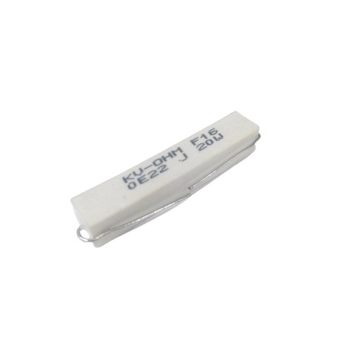 0.22E 20W 5% Axial Lead  Ceramic Encased White Wire Wound Resistors      image 1