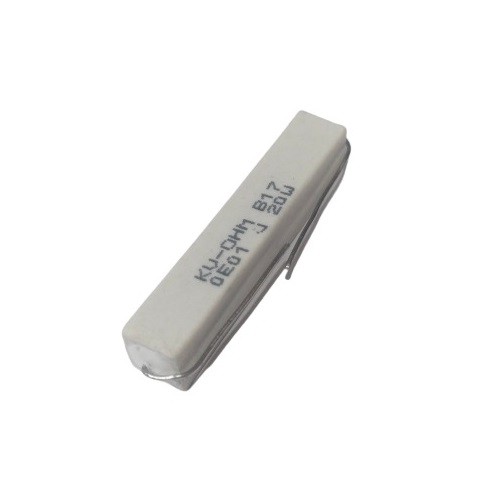 0.01E 20W 5% Axial Lead  Ceramic Encased White Wire Wound Resistors    image 1