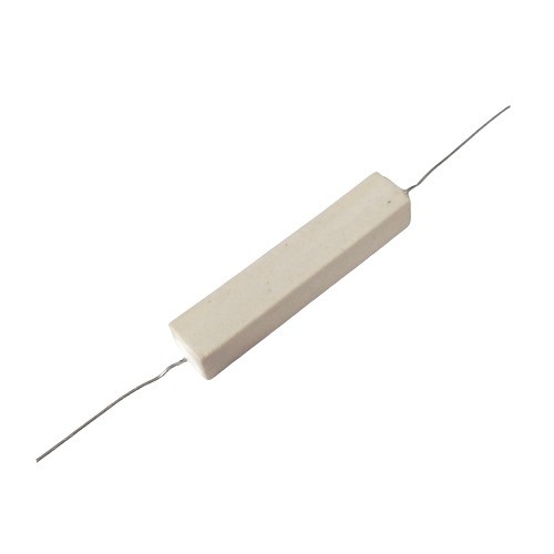 27E 20W 5%  Axial Lead  Ceramic Encased White Wire Wound Resistors image 1