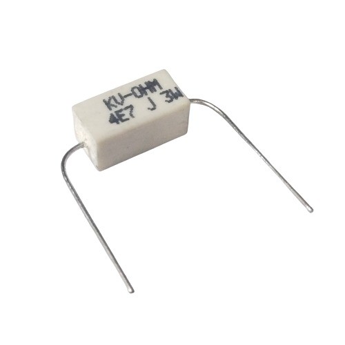 4.7E 3W 5% Axial Lead Ceramic Encased White Wire Wound Resistors image 1