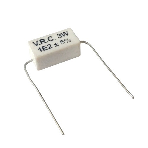 1.2E 3W 5% Axial Lead Ceramic Encased White Wire Wound Resistors image 1